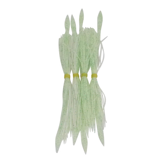 Dekoi Tailed Lure Skirts, Lumo White-0