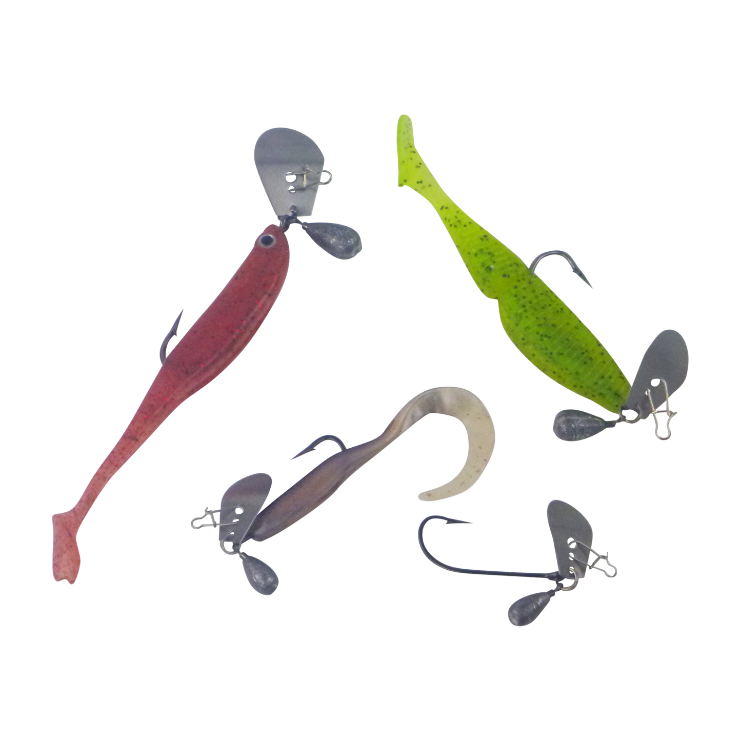 Dekoi Blade Jig Head, Straight Shank, Size Medium, 3 pack-1