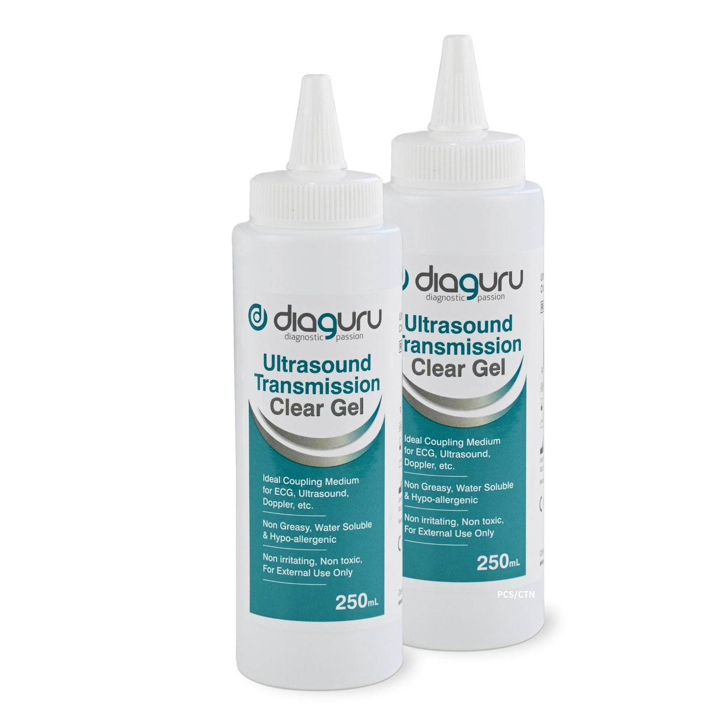 Diauguru 5x 250ml Ultrasound Sonogram Gel - Conductive Transmission ECG Doppler-0