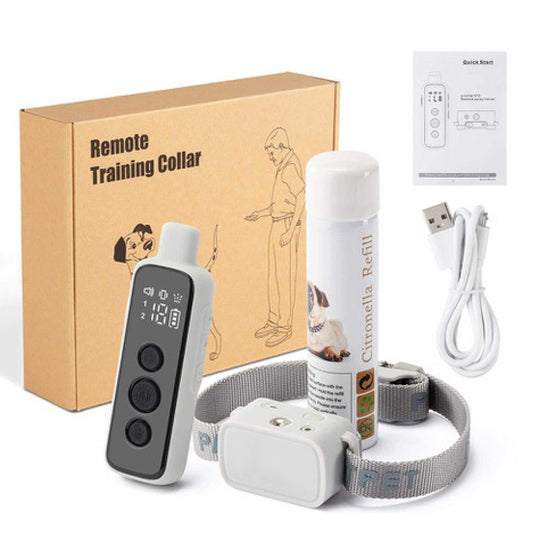 Dog Bark Collar - Rechargeable Remote Citronella Mist Spray Trainer-0