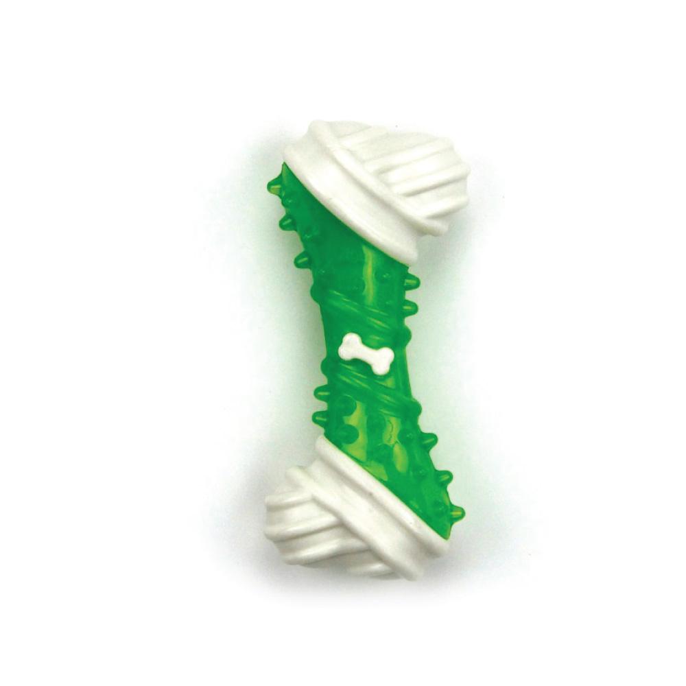 Dog Chew Bone - Green Chicken Flavour Taste - Puppy Dental Teething Gum Toy AFP-1