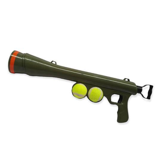 Dog Tennis Ball Launcher Gun - Pet Puppy Outdoors Exercise Fun Play-0