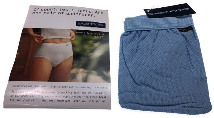 ExOfficio Womens Full Cut Brief Underwear Undies - Light Blue-0