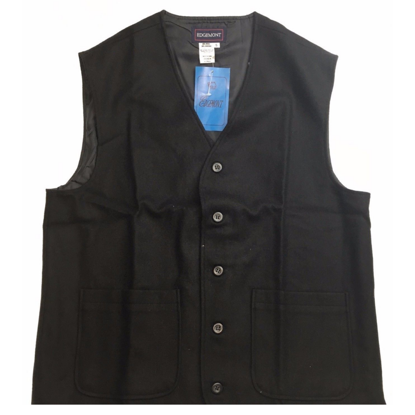 Edgemont Wool Viscose Vest Plain Woolen Winter Warm Jacket-0