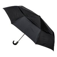 6x Brellerz Wind Resistant Golf Sized Auto Open Umbrella in Black