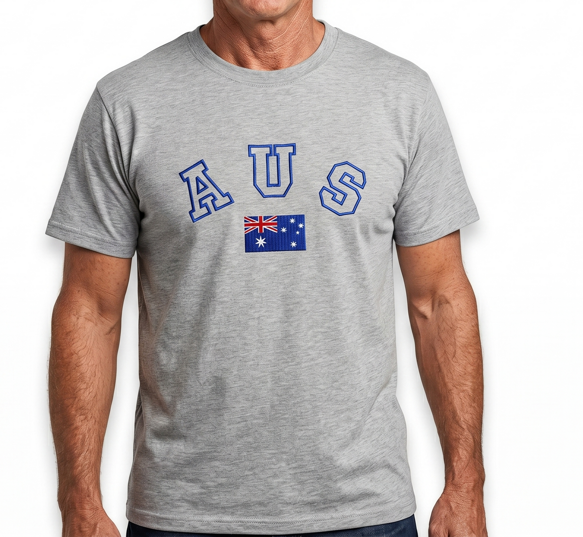 Mens Australia T Shirt Australia Day Cotton Blend Souvenir - Grey