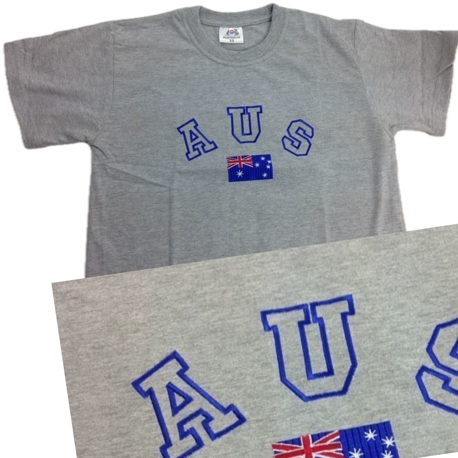 Mens Australia T Shirt Australia Day Cotton Blend Souvenir - Grey-0