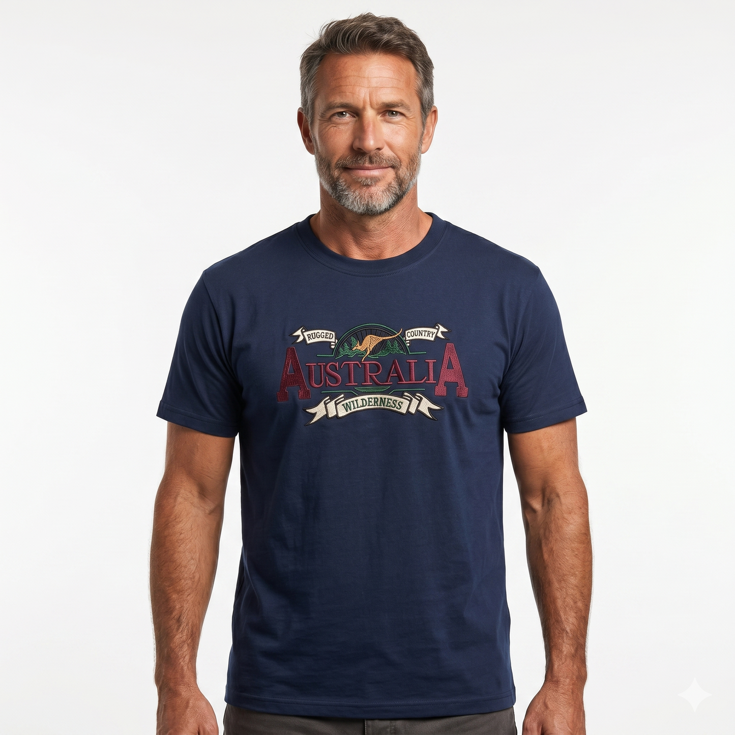 Adult Australian Souvenir T Shirt - Navy Blue (Cotton Blend Tee Top)-3