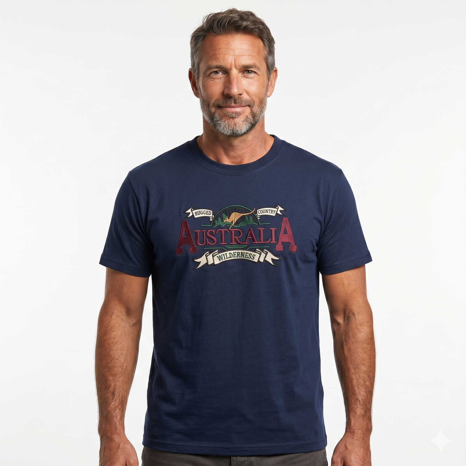 Adult Australian Souvenir T Shirt - Navy Blue (Cotton Blend Tee Top)-3