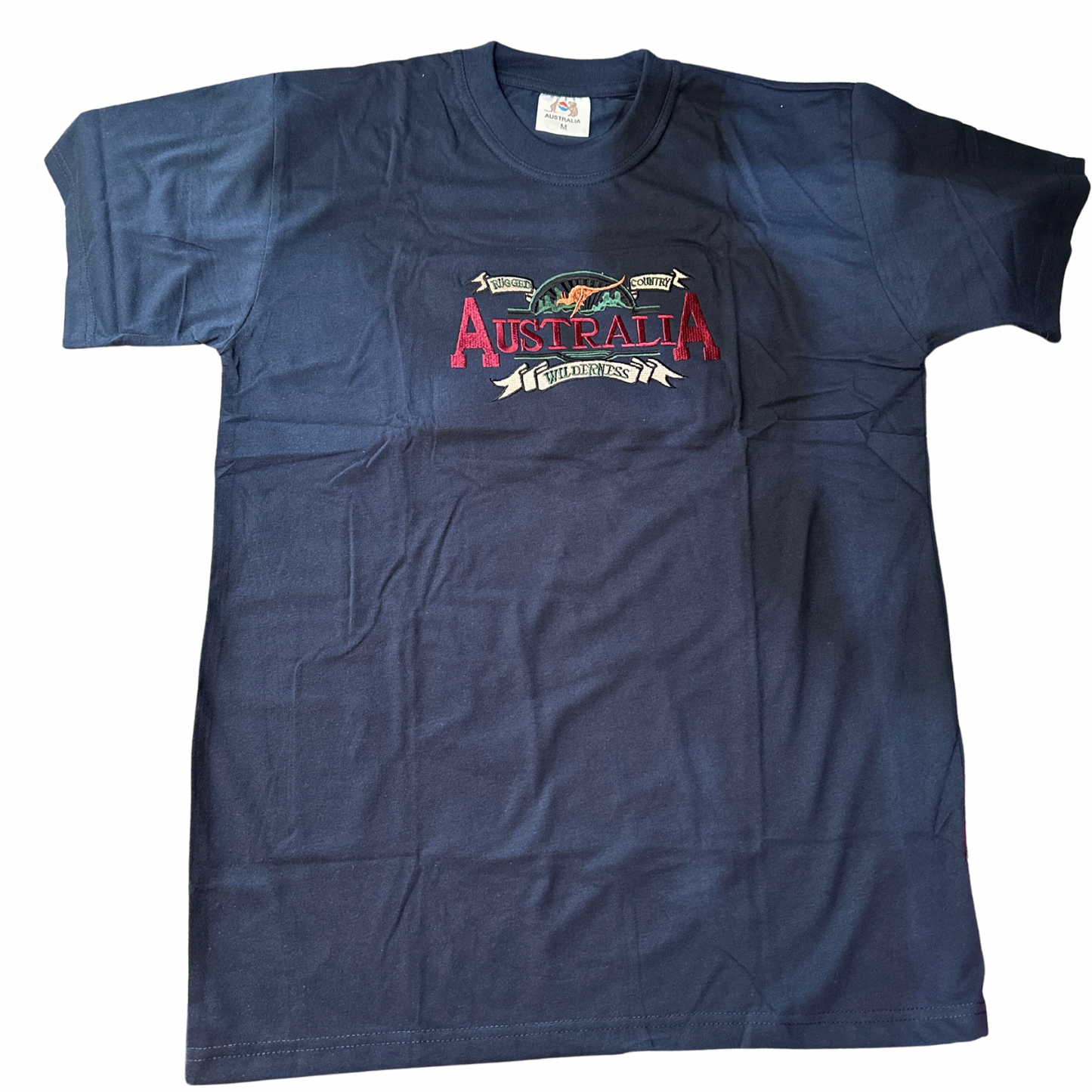 Mens Australia Wilderness T Shirt Souvenir Tee Top 100% Cotton - Navy Blue-1