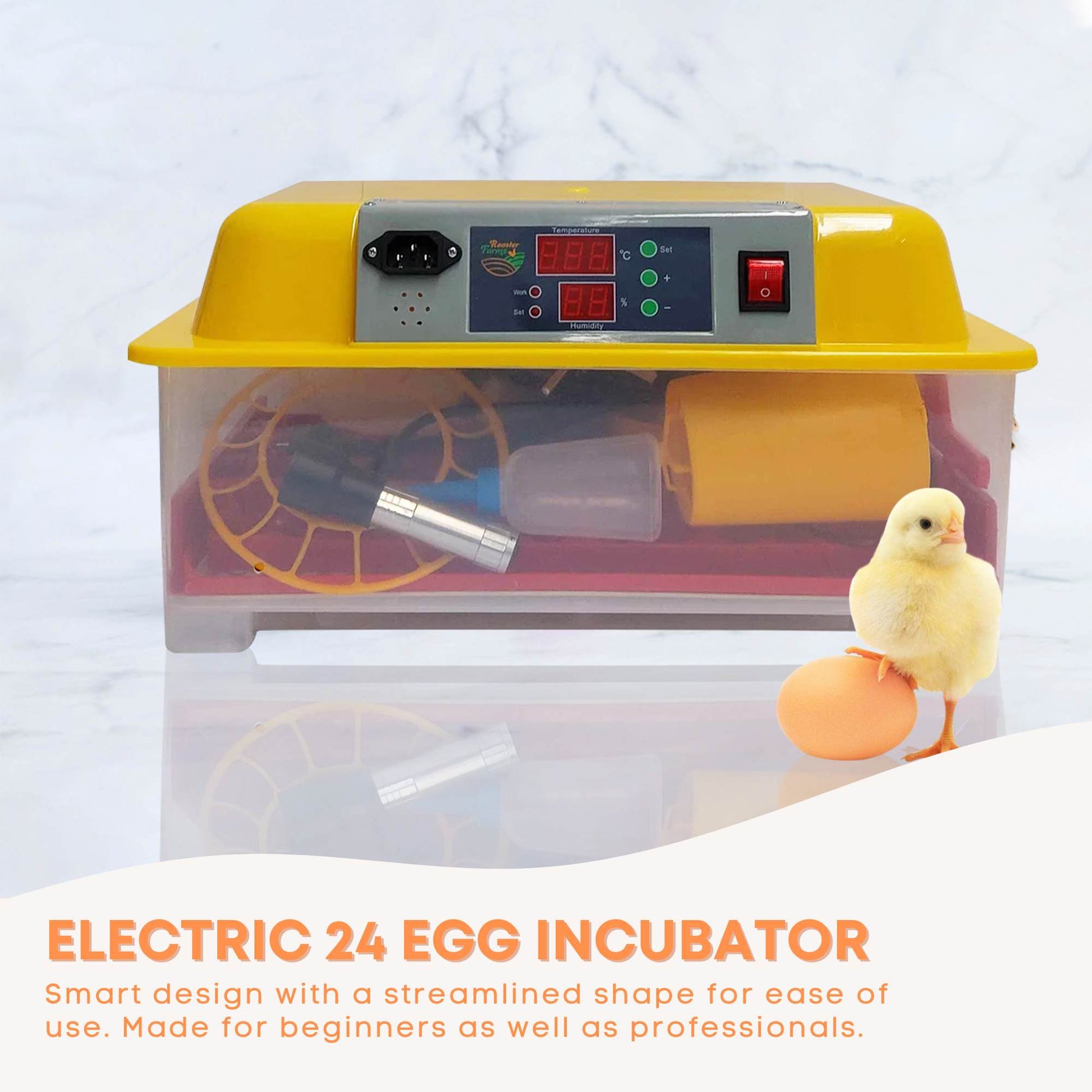Electric 24 Egg Incubator + Accessories Hatching Eggs Chicken Quail Duck-1