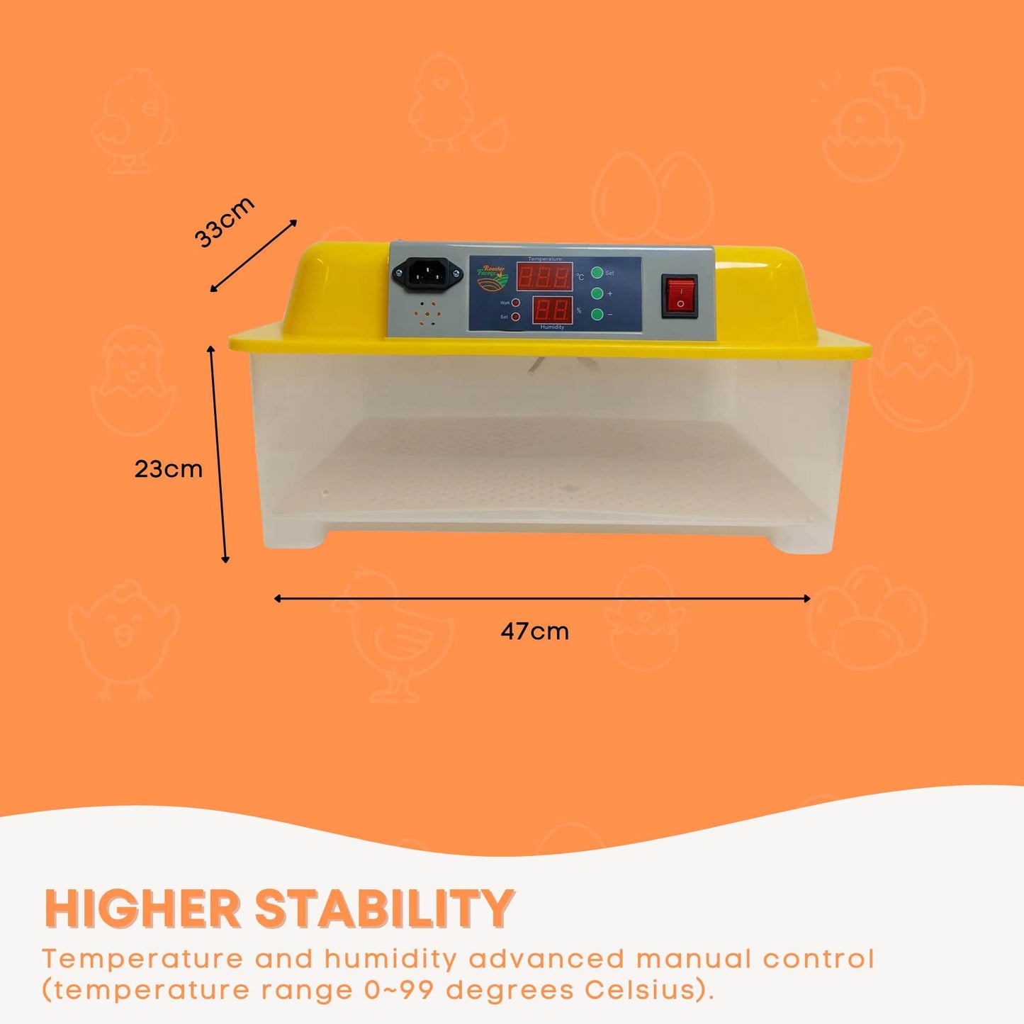 Electric 24 Egg Incubator + Accessories Hatching Eggs Chicken Quail Duck-3
