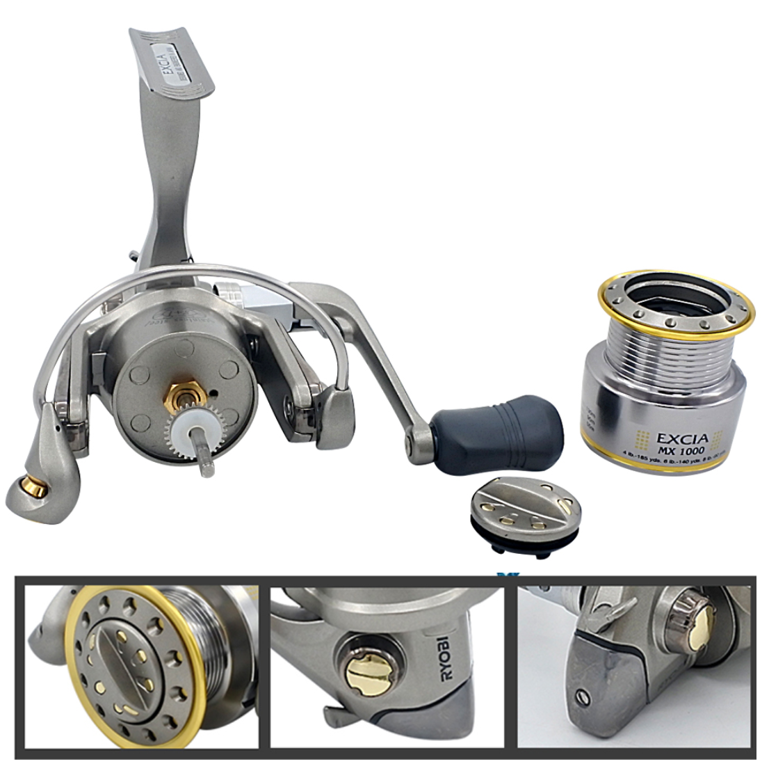 Ryobi Excia 2000 Spinning Reel, 4:9:1 Gear Ratio 8+1BB-2