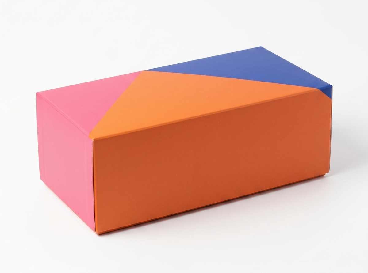 10x Flat-Pack Cardboard Boxes Carton w/ Geometric Print (260x130x90mm)