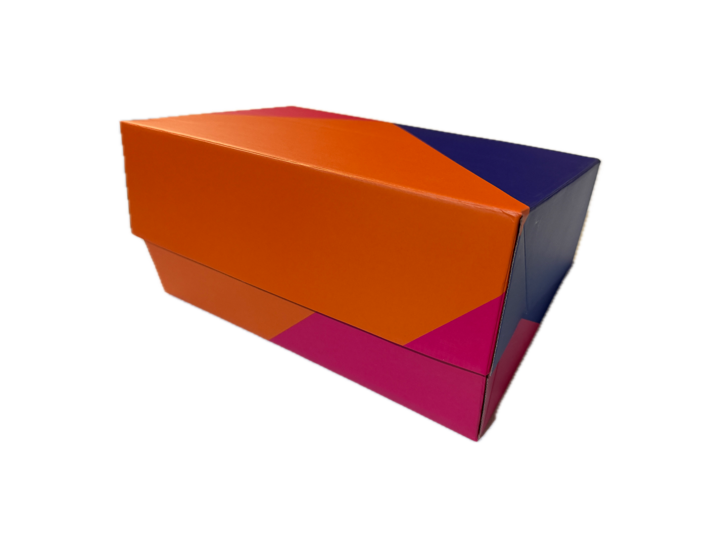 100x Flat-Pack Cardboard Packing Boxes Carton w/ Geometric Print (270x180x80mm)