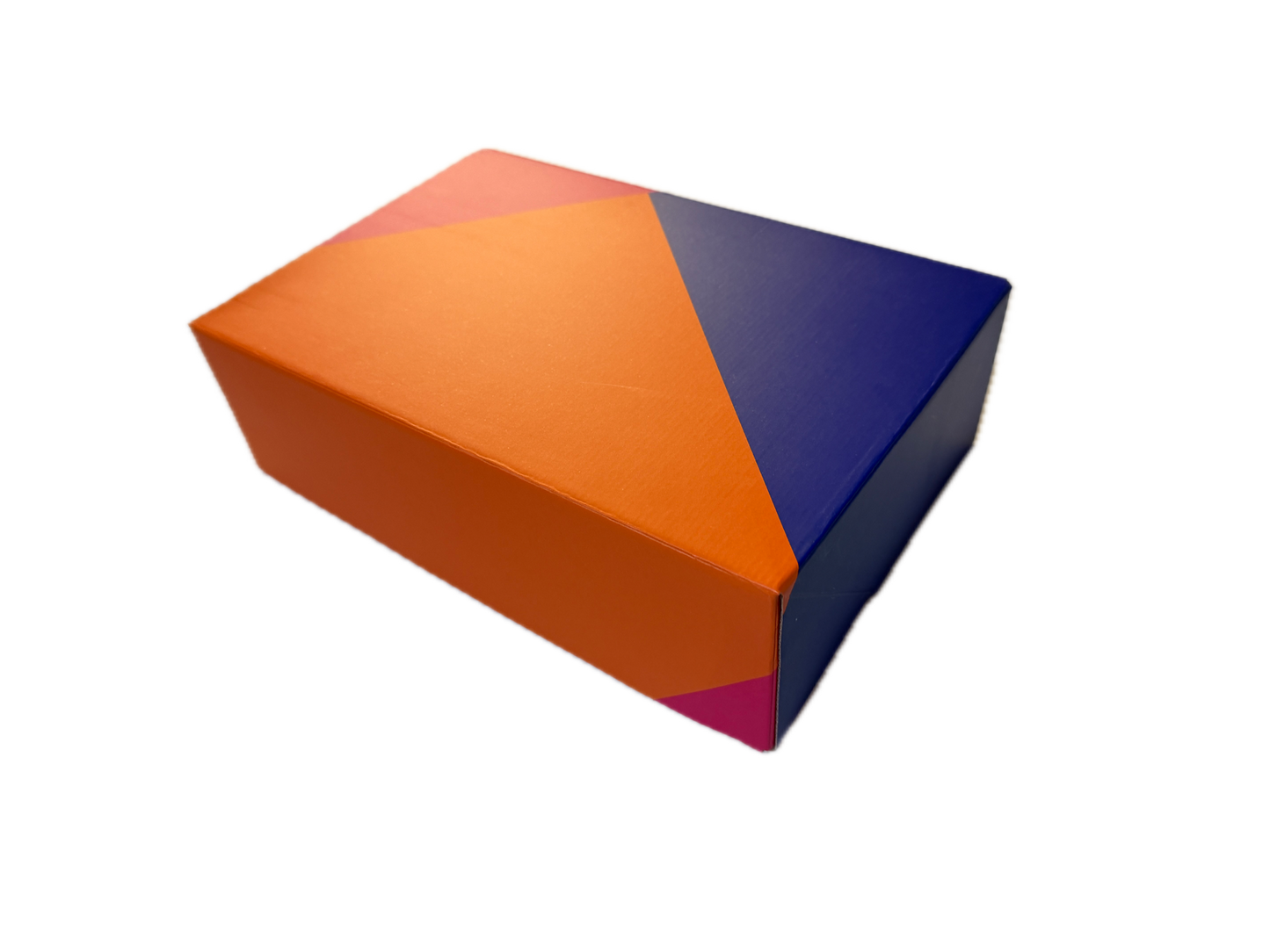 100x Flat-Pack Cardboard Packing Boxes Carton w/ Geometric Print (270x180x80mm)
