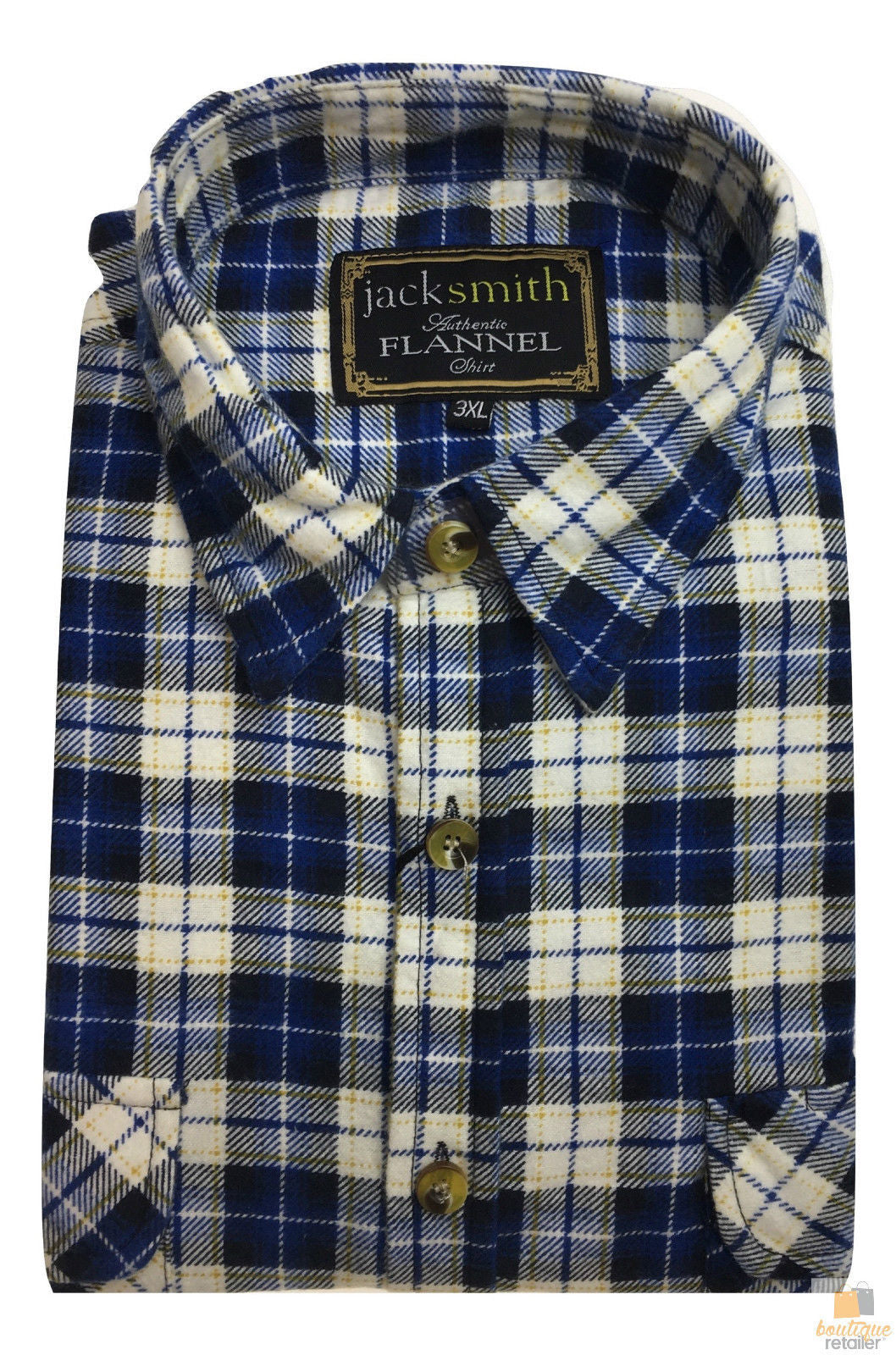 Mens Button Up FLANNELETTE SHIRT Check 100% COTTON Flannel Vintage-5