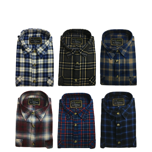 Mens Button Up FLANNELETTE SHIRT Check 100% COTTON Flannel Vintage-0