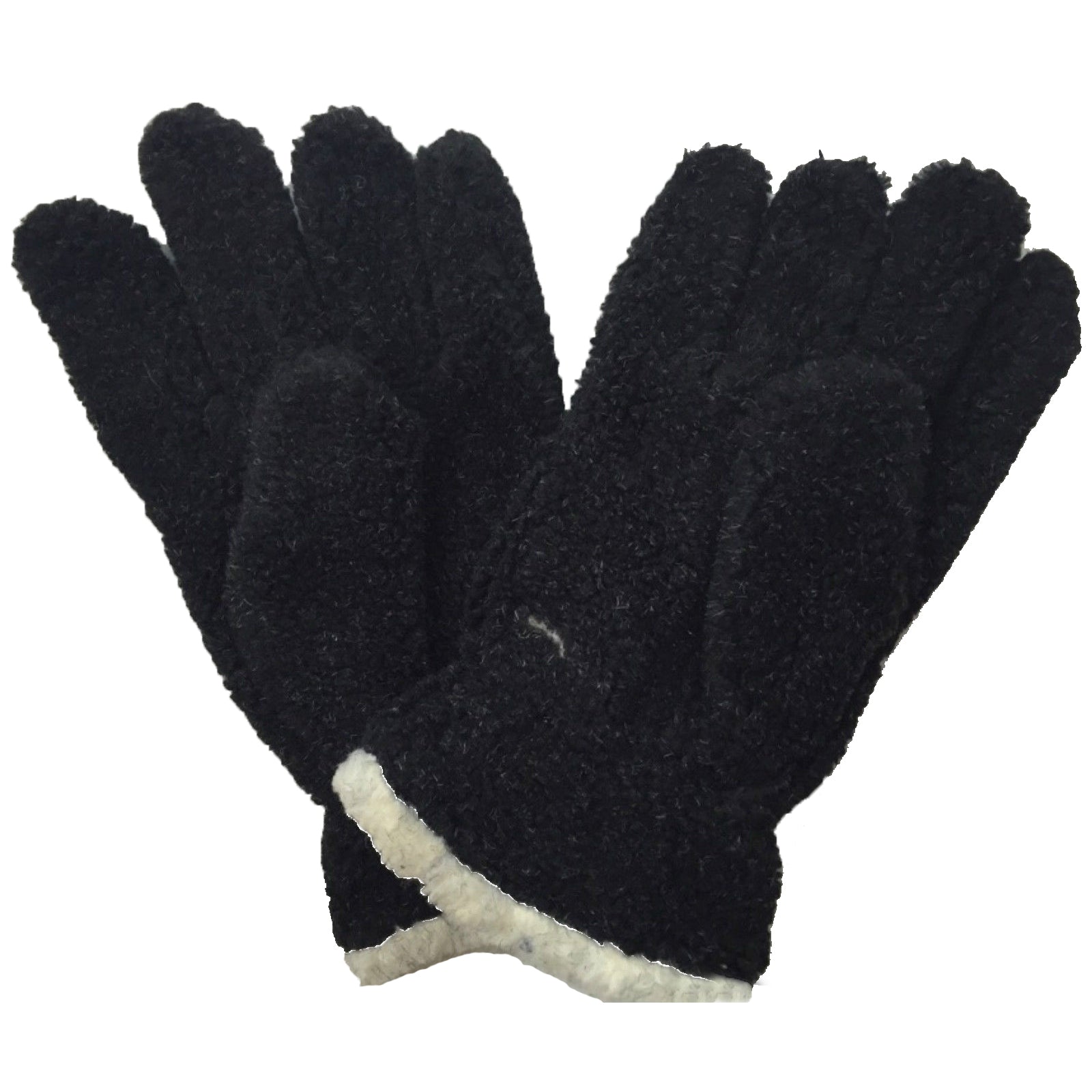 Thick FLEECY Boucle Warm Gloves Winter Knit Fluffy Warm Wrist Length Plush Ski-3
