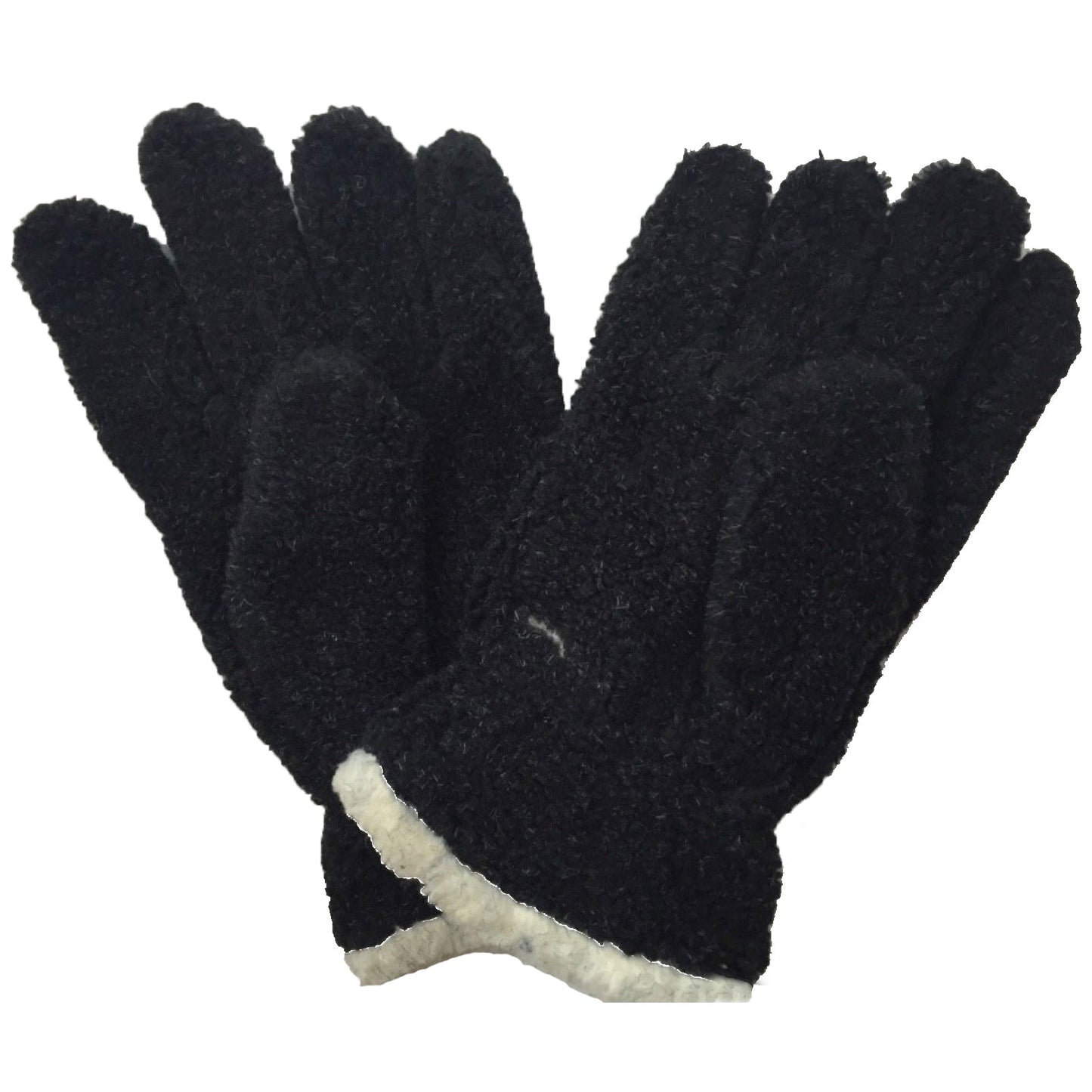 Thick FLEECY Boucle Warm Gloves Winter Knit Fluffy Warm Wrist Length Plush Ski-5