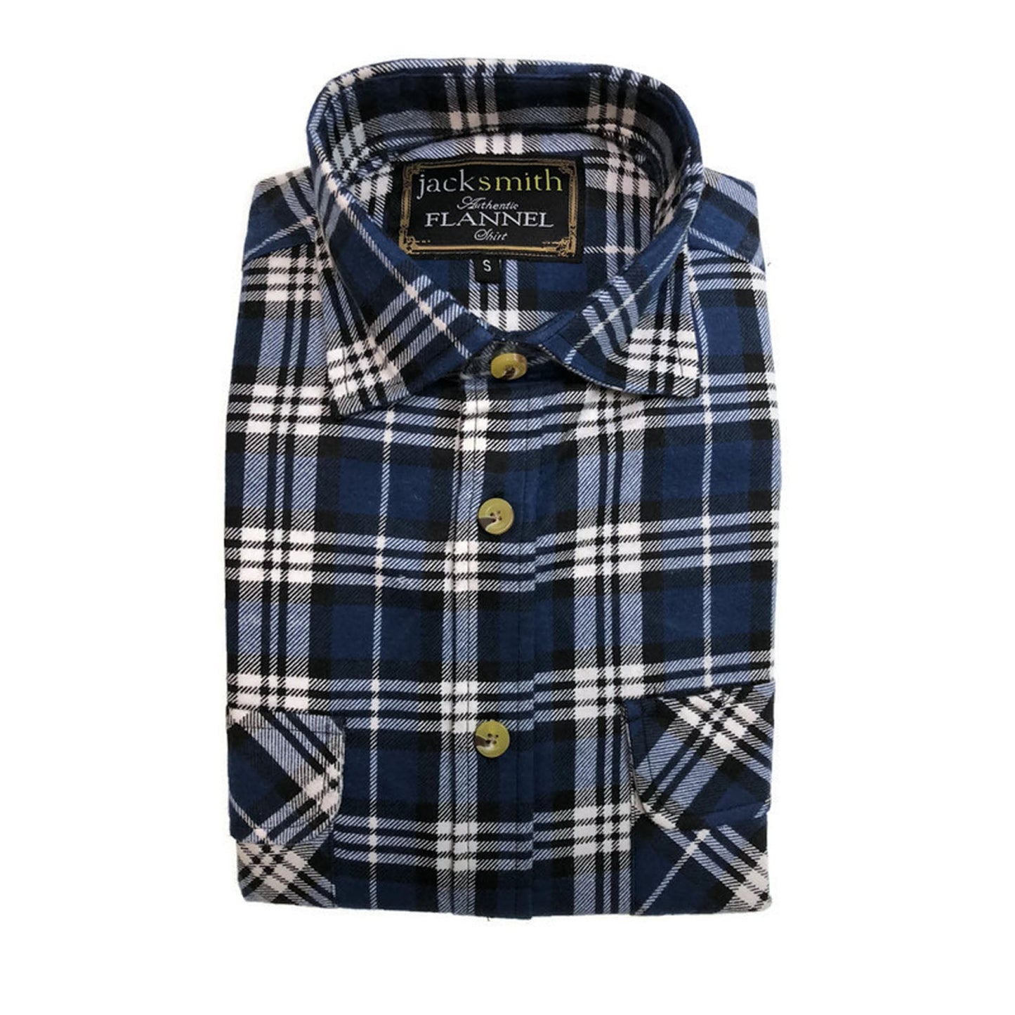 Mens Flannelette Shirt 100% Cotton Check Authentic Flannel Long Sleeve Vintage-4