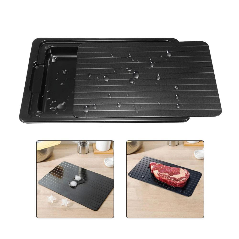 Fast Defrosting Meat Tray FDA Approved - Medium Miracle Aluminium Thawing Plate-2