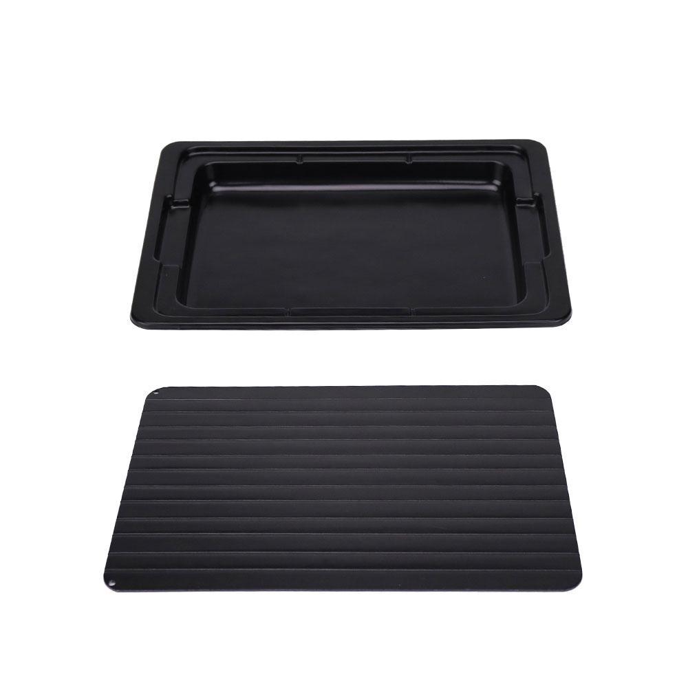 Fast Defrosting Meat Tray FDA Approved - Medium Miracle Aluminium Thawing Plate-0