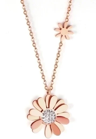 Flowers for you necklace - rose gold – Tarnish Proof Jewellery-0
