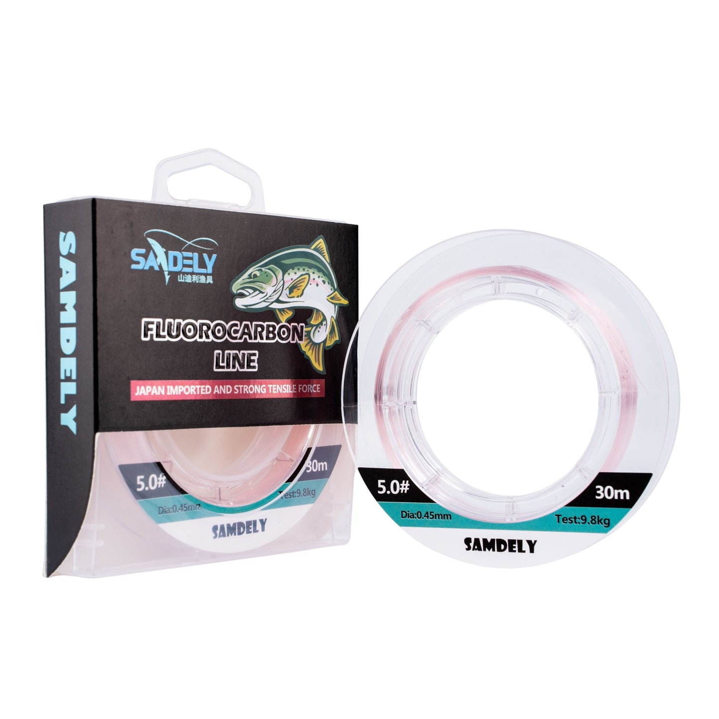 Samdely Pink Fluorocarbon, #2.0, 10lb, 30Mtr-0