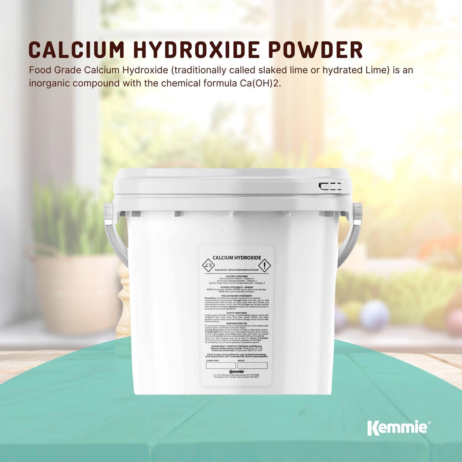 Food Grade Calcium Hydroxide Powder Tubs - FCC Hydrated Slaked Pickling Bulk-1
