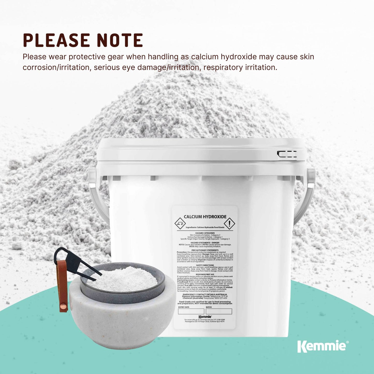 Food Grade Calcium Hydroxide Powder Tubs - FCC Hydrated Slaked Pickling Bulk-3