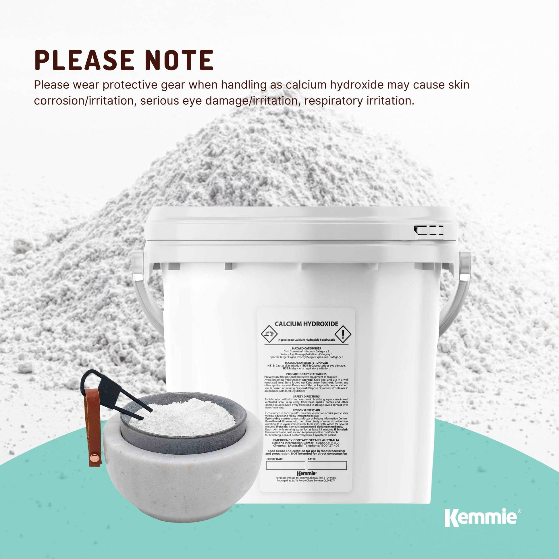Food Grade Calcium Hydroxide Powder Tubs - FCC Hydrated Slaked Pickling Bulk-3