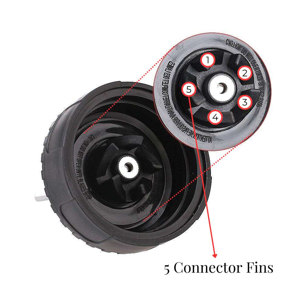 For Nutri Ninja Extractor Blade - 5 Fin Female Connection Replacement Part-1