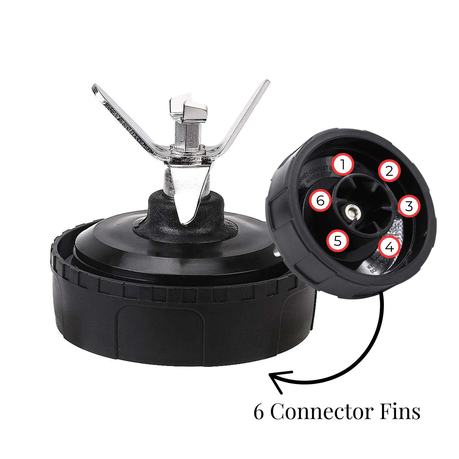 For Nutri Ninja Extractor Blade - 6 Fin Female Connection Replacement Parts-1