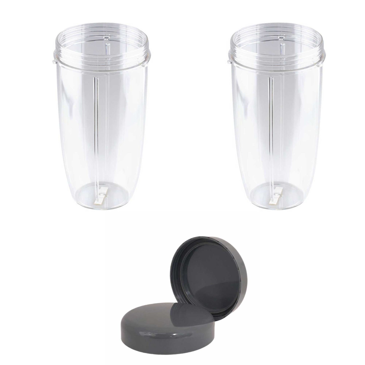 For Nutribullet 2 Tall Cups + 2 Stay Fresh Lid For Nutri 600 and 900 Models-0