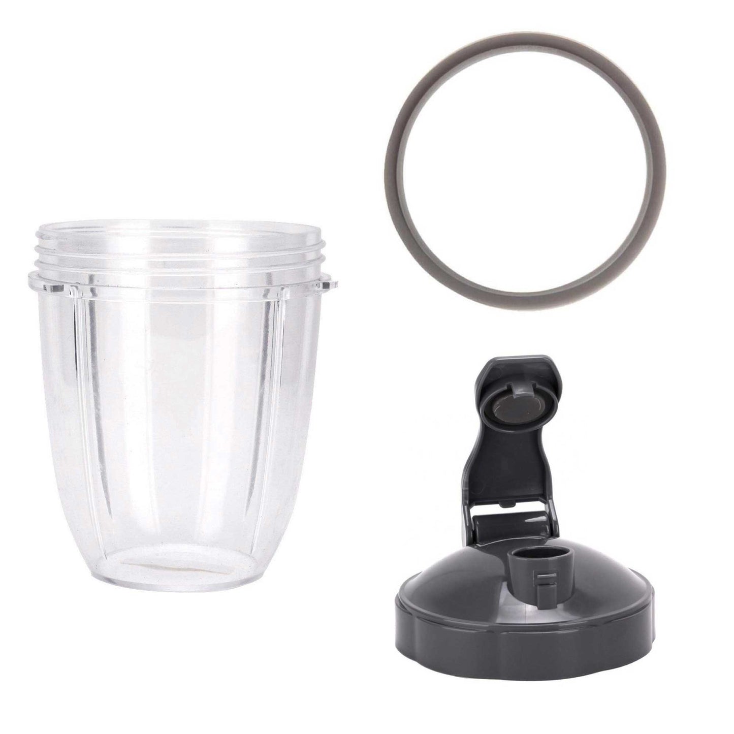 For Nutribullet Short Cup + Fliptop Lid + Grey Seal - For 900 and 600 Models-0
