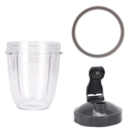 For Nutribullet Short Cup + Fliptop Lid + Grey Seal - For 900 and 600 Models-0