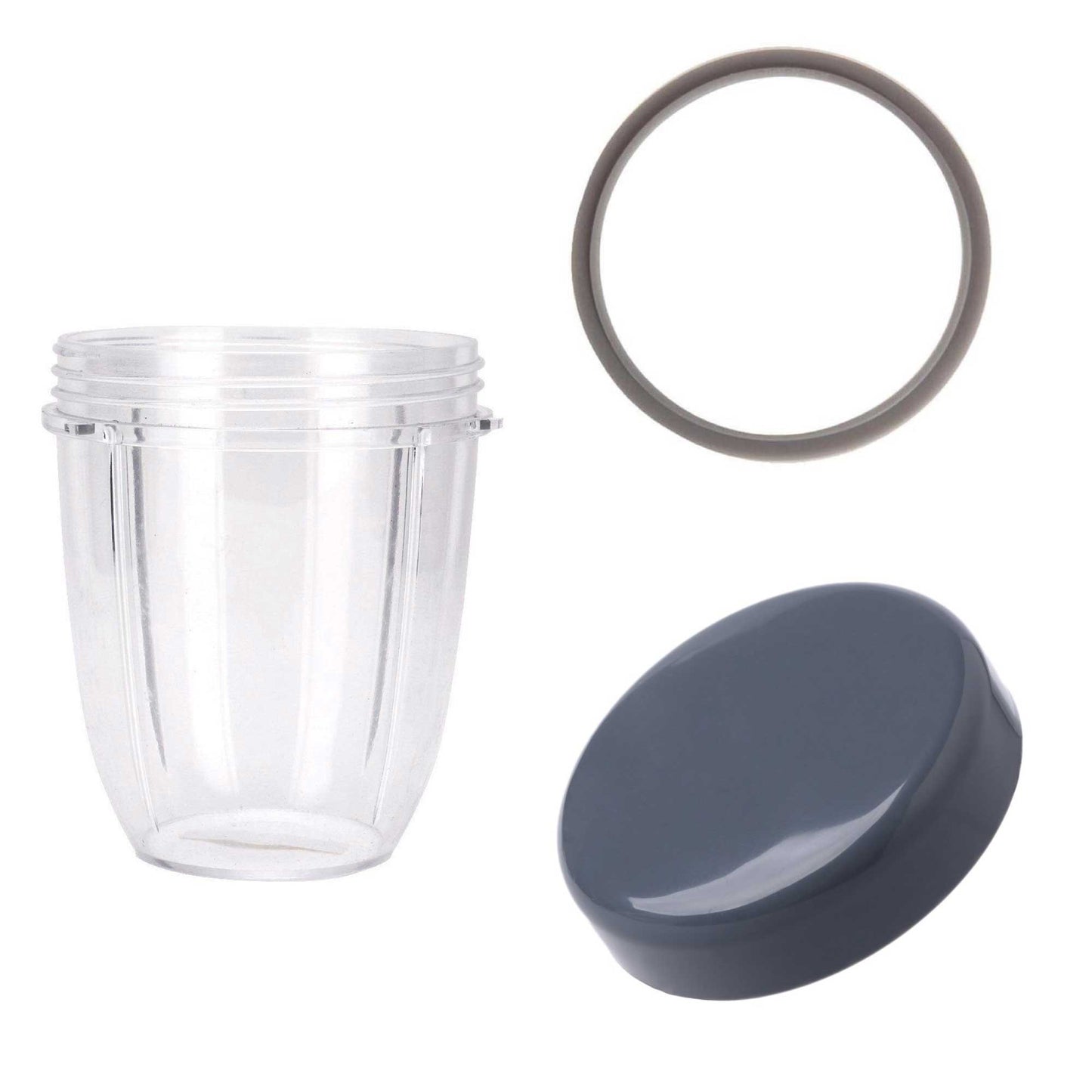 For Nutribullet Short Cup + Stay Fresh Lid + Grey Seal - For 900 and 600 Models-0