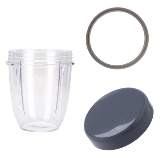 For Nutribullet Short Cup + Stay Fresh Lid + Grey Seal - For 900 and 600 Models-0