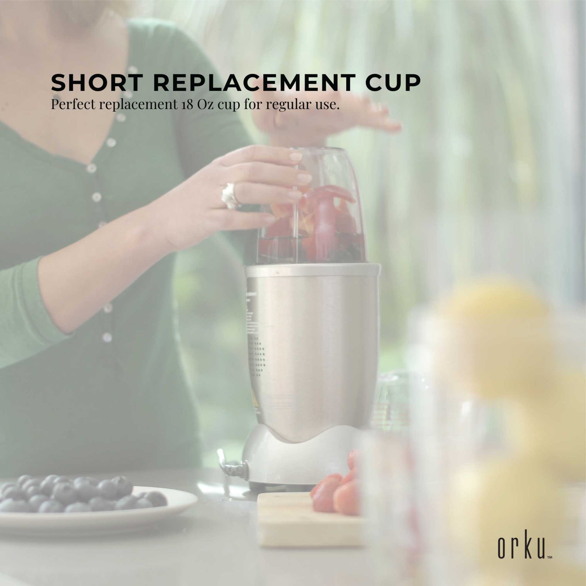 For Nutribullet Small Short Little 18 Oz Cup - For 600W + 900W Model Replacement-1