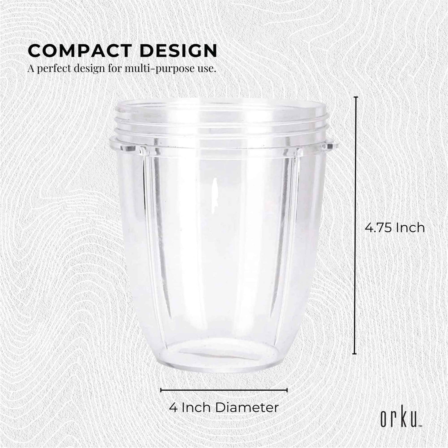For Nutribullet Small Short Little 18 Oz Cup - For 600W + 900W Model Replacement-2