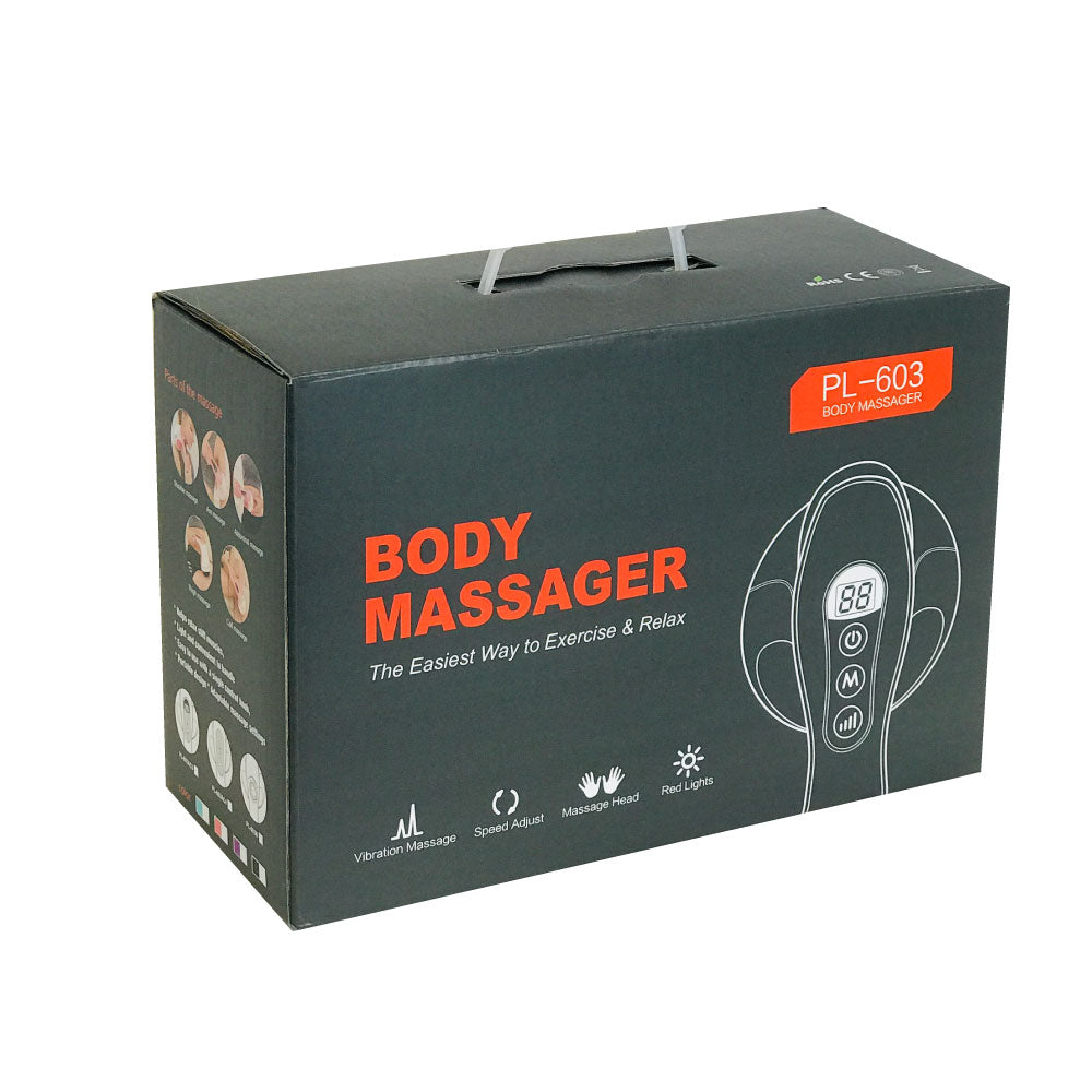 Full Body Vibration Handheld Massager - 4 Massage Heads Neck Shoulders Back Legs-1