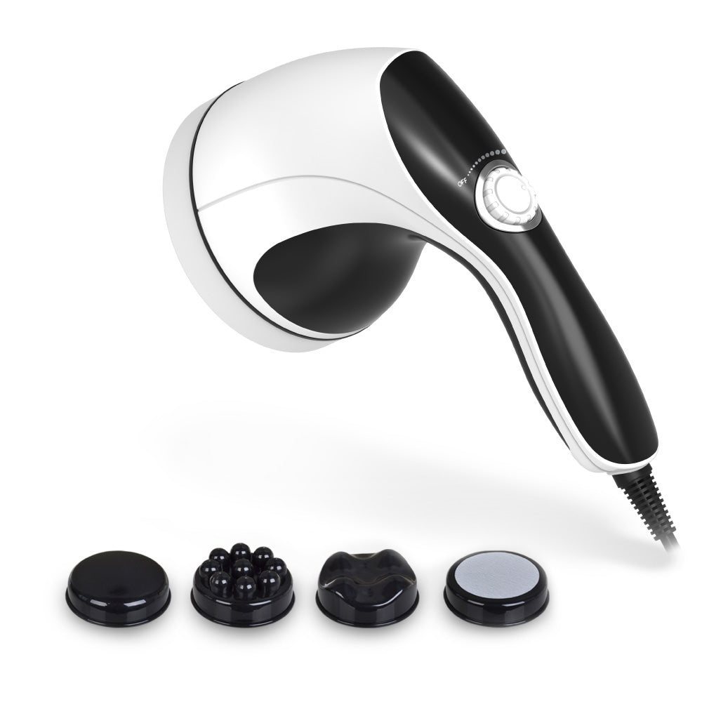 Full Body Vibration Handheld Massager - 4 Massage Heads Neck Shoulders Back Legs-0
