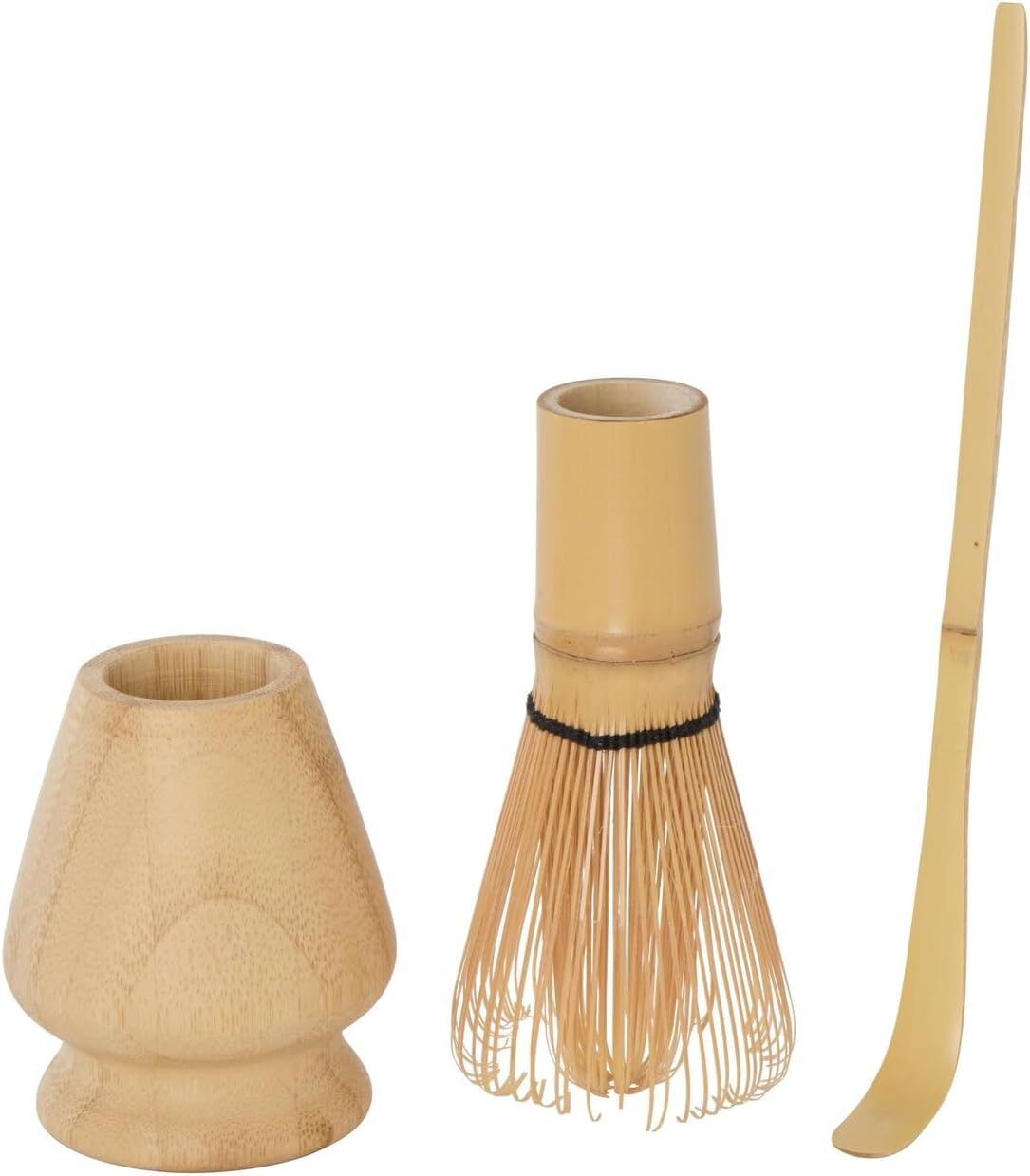 Leaf & Bean 3pcs Bamboo Japanese Matcha Making Set (Whisk, Scoop & Holder)