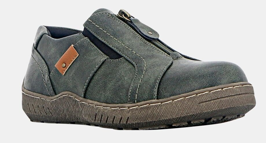 Panache Womens Inda Walking Shoes w/ Zip in Khaki