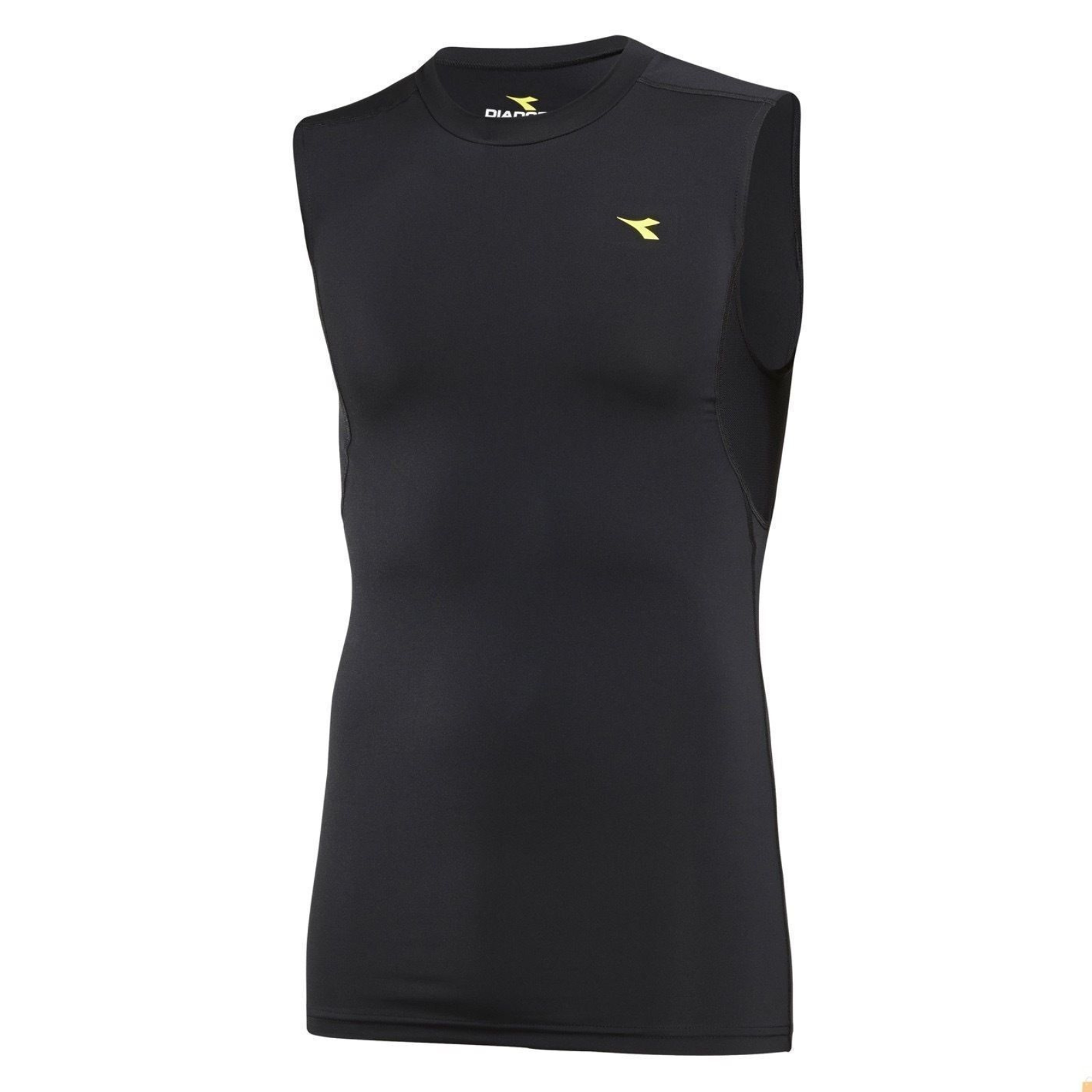 Diadora Mens  Compression Sleeveless Muscle Top Gym Thermal - Black-4