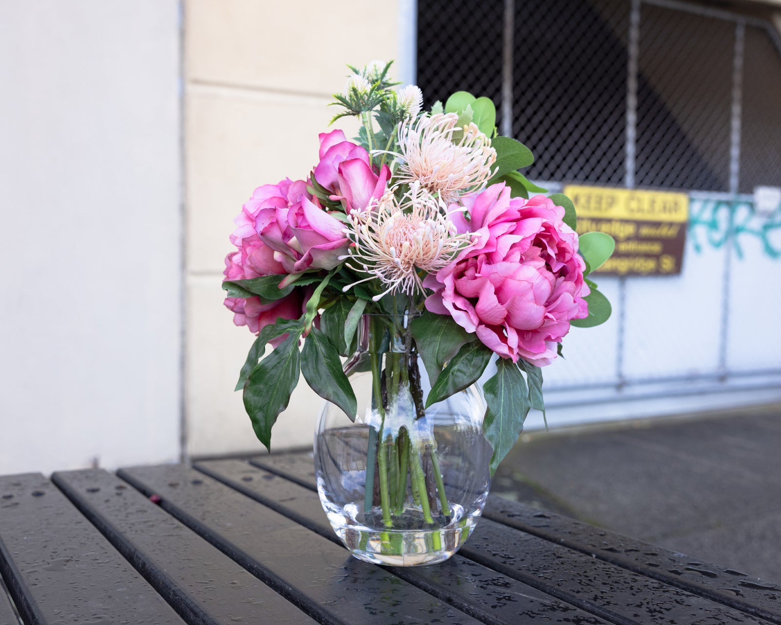 36cm Peony & Rose Mixed Arrangement Artificial Flower Plant Home Decor-2