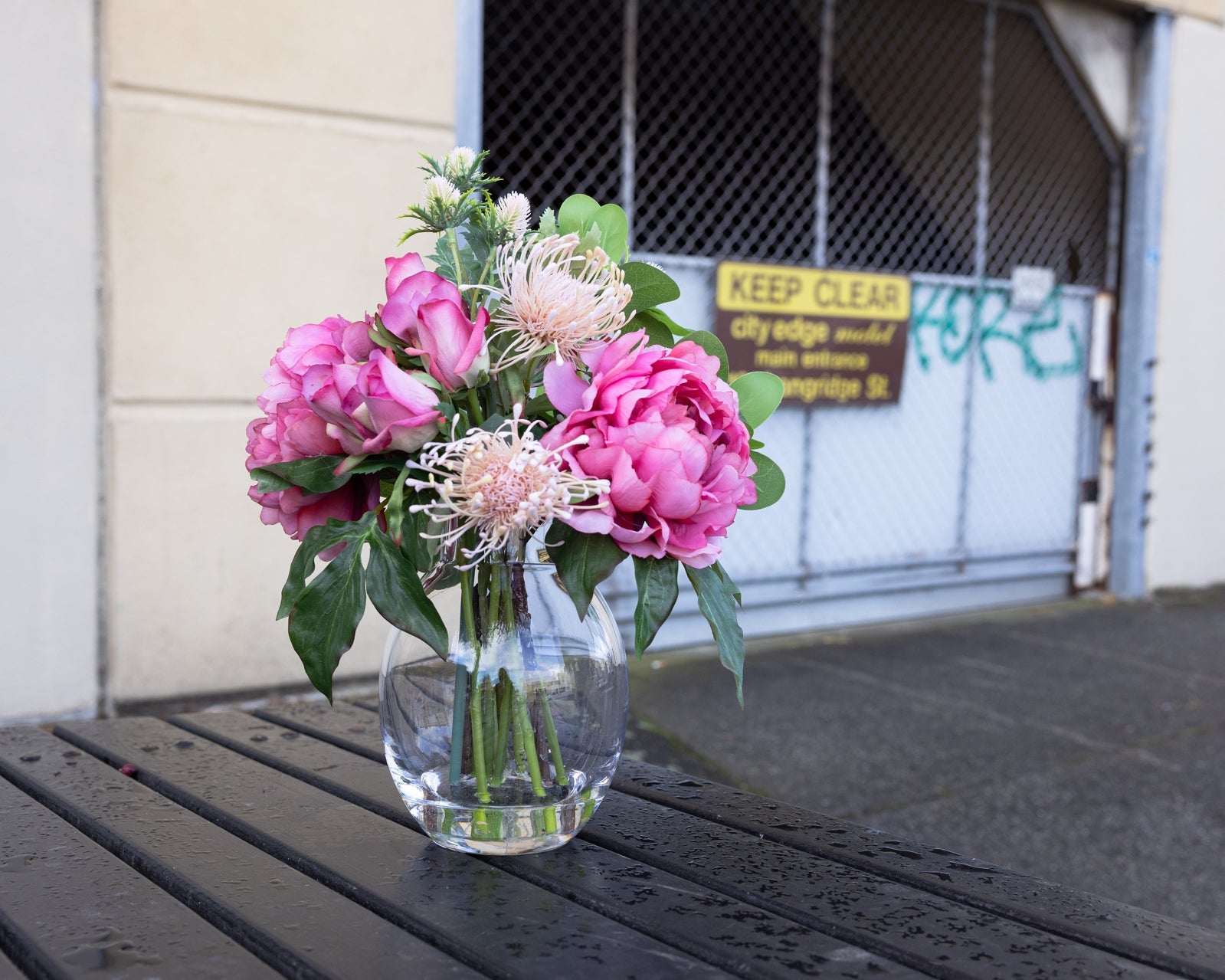 36cm Peony & Rose Mixed Arrangement Artificial Flower Plant Home Decor-3