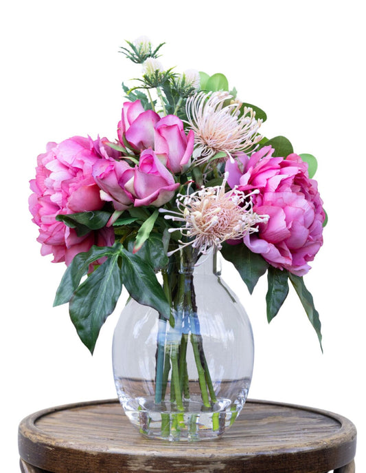 36cm Peony & Rose Mixed Arrangement Artificial Flower Plant Home Decor-0