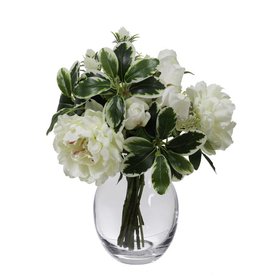 36cm Peony & Rose Mixed Arrangement Artificial Flower Decor-0